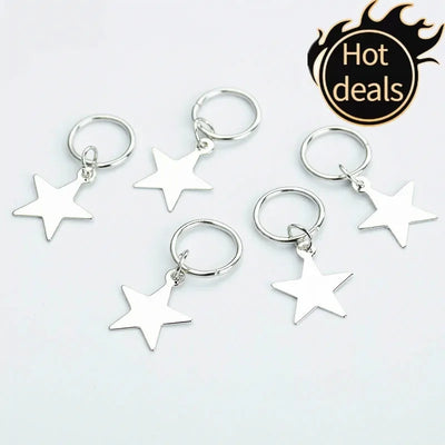 5pcs/bag Hair Braid Bead Butterfly Dreadlock Beads Ring Braiding Hair Sparkly Hair Styling Tool Bohemian Braid Hairs Accessories