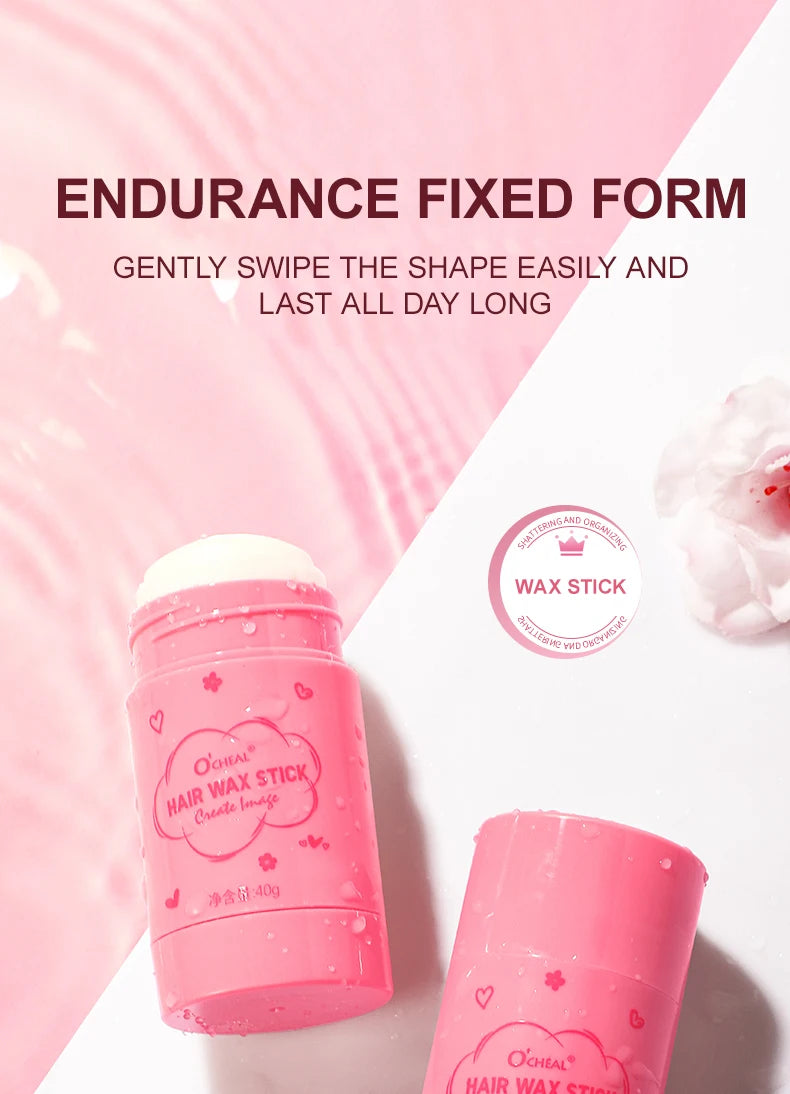 O’CHEAL 40g Hair Wax Stick Hair Artifact Finishing Broken Hair Cream Hair Spray Fix Wax Anti-frizz Body Cream Stick Wax Stick