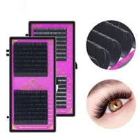 ANNAFRIS 8-25mm Mixed Length Individual Mink Eyelash Extension Supplies Natural Matte Black Soft Russian Volume Lashes Maquiagem