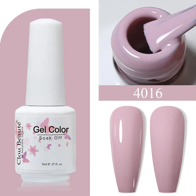 Clou Beaute 8ml Gel Polish Colorful Glitter UV Nail Gel Vernis Semi Permanent Glass Bottle Blue Green White Soak Off Gel Nail