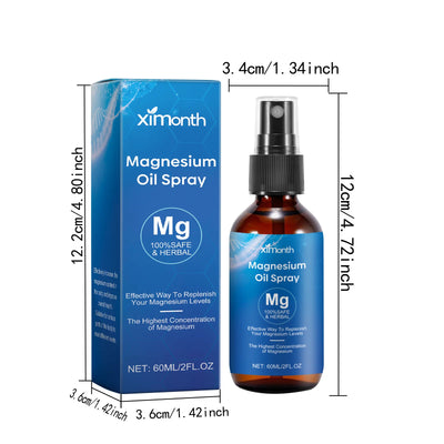 60ml Pure Magnesium Oil Spray Relieve Muscle Soreness Pain Mind Soothing Better Sleep Quality Deep Relaxation Body Health Care