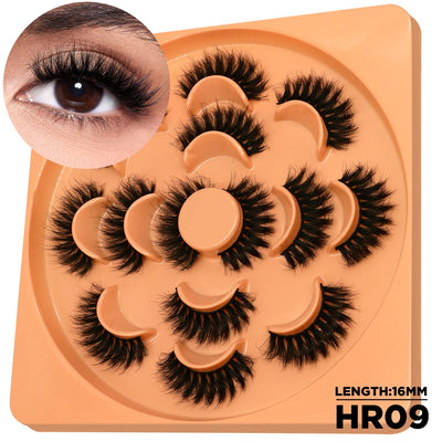 GROINNEYA 3D Fluffy False Eyelashes Look Soft Cat Eye Eyelashes Cosmetics Thick Curled Mink Eyelashes lashes Extension  Makeup