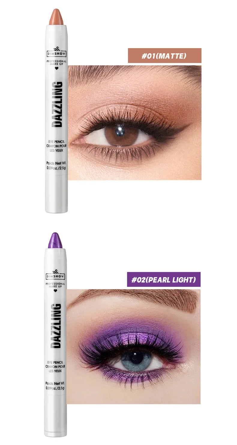 Highlighter Eyeshadow Pencil Waterproof Glitter Matte Nude Eye Shadow Lying Silkworm Makeup Pigment Cosmetics White Eyeliner Pen