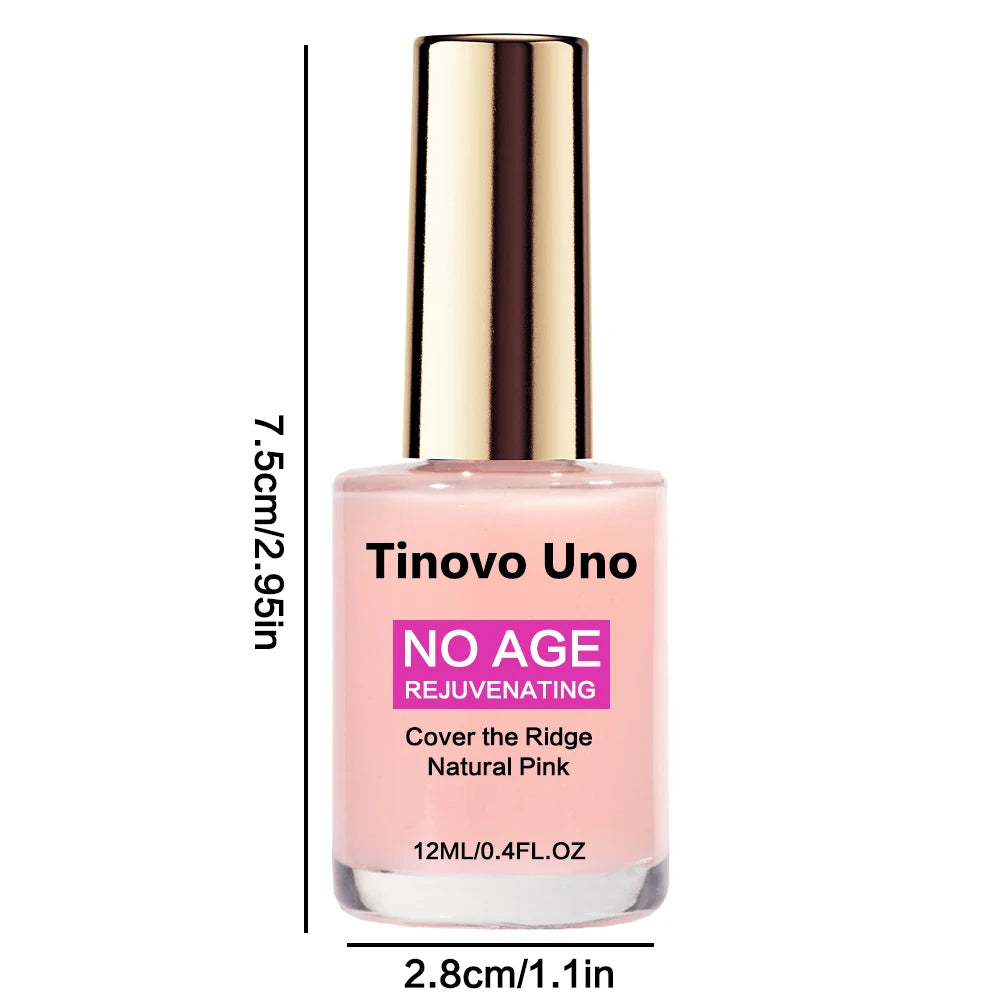 Tinovo Uno New Nail Strengthener and Growth Treatment No Age Natural Pink Nail Enhancer Hardener for Thin Soft Nails Repair Care