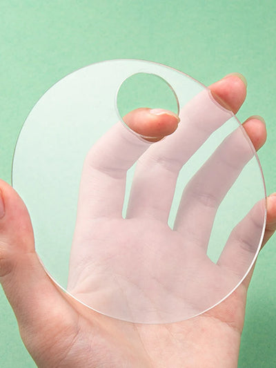 Liquid Foundation Palette Transparent Acrylic Palette Mixing Stick Makeup Painting Nail Polish Mixing Tool Palette Coloring Tool