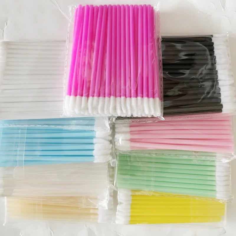 50pcs New Disposable Cosmetic Lip Brushes Lipstick Lip Glossy Wands Pen Cleaner Applicator Eyeshadow Gloss Makeup Brushes Tools