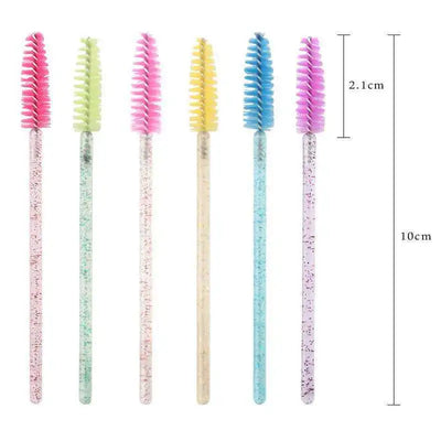 50Pcs Disposable Eyelash Wands Brush Comb Eye Lashes Extension Accessories Mascara Wand Makeup Professional Beauty Tool