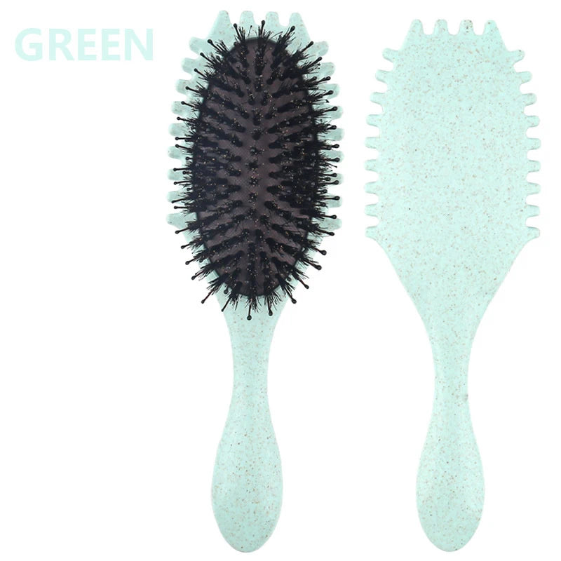 Curls Define Styling Brush Tangled Boar Bristle Hair Comb Boar Bristle Detangling Hair Brush Shaping Defining Hair Styling Tools