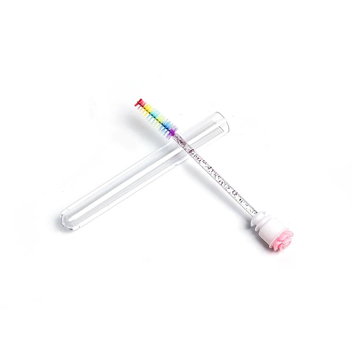 50pcs Reusable Eyebrow Brush Tubes Eyelash Brush Eyelash Mascara Wands Replaceable Dust-proof Rose Bottom Makeup Brush LAUKISS