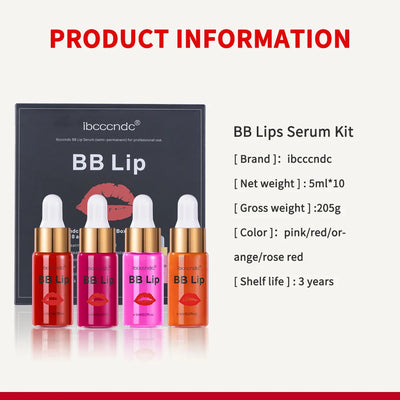 Korea Glow BB Lips Ampoule Serum Starter Set Semi-Permanent BB Lip Gloss Tinted Pigment Lasting Moisturizing For Lip Care