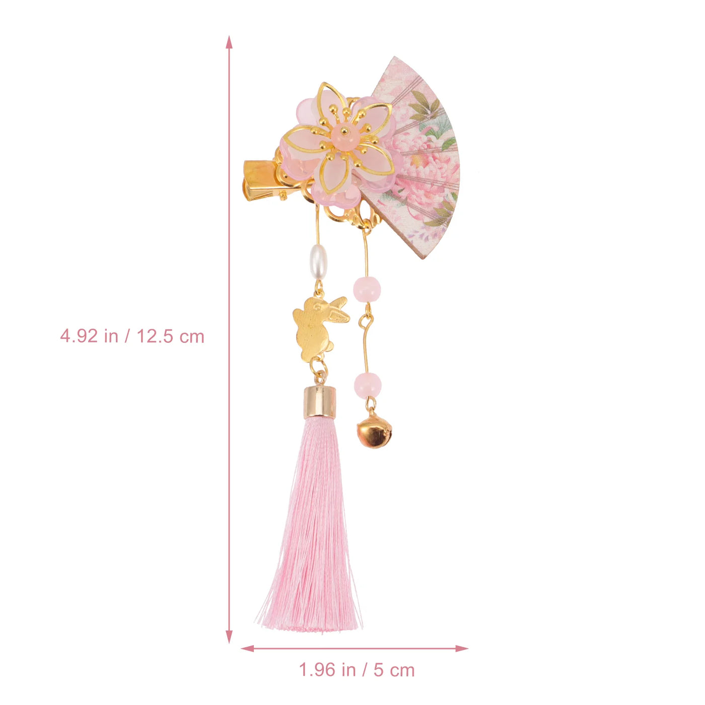 2 Pcs Japanese Flower Hair Clip Women Accessories Tassel Hair Pin Decorative Braiders Hairpiece Hairstyle Headwear