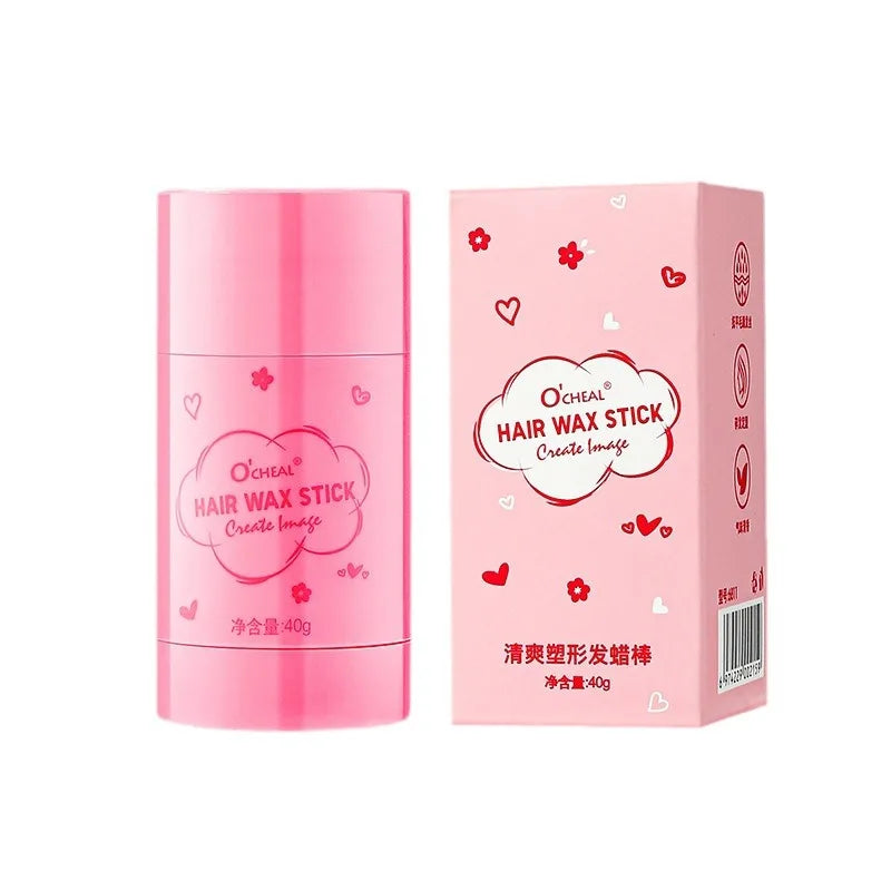 O’CHEAL 40g Hair Wax Stick Hair Artifact Finishing Broken Hair Cream Hair Spray Fix Wax Anti-frizz Body Cream Stick Wax Stick