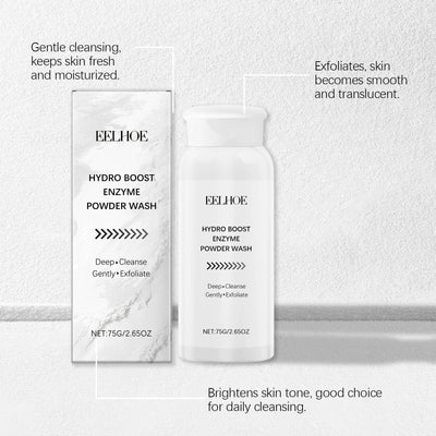 Enzyme Face Wash Powder 75g Gentle Exfoliating Cleanser for Sensitive Skin Removes Dirt Brightens Skin Travel Friendly Formula