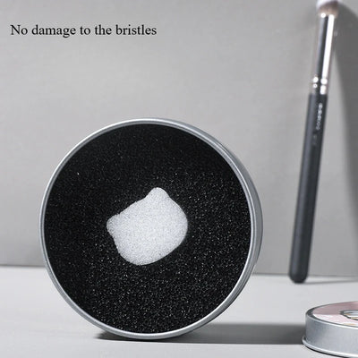 1 Piece Makeup Brush Cleaner Sponges Cosmetic Brush Drying Wash Eyeshadow Color Removal Portable Cleaning Case