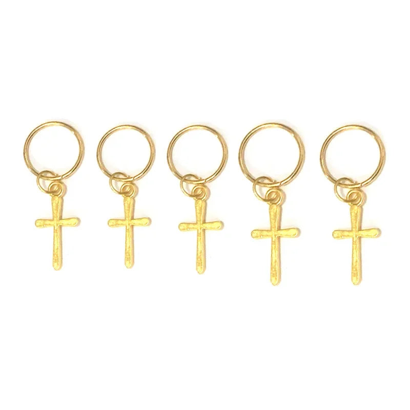 5pcs/bag Hair Braid Bead Butterfly Dreadlock Beads Ring Braiding Hair Sparkly Hair Styling Tool Bohemian Braid Hairs Accessories