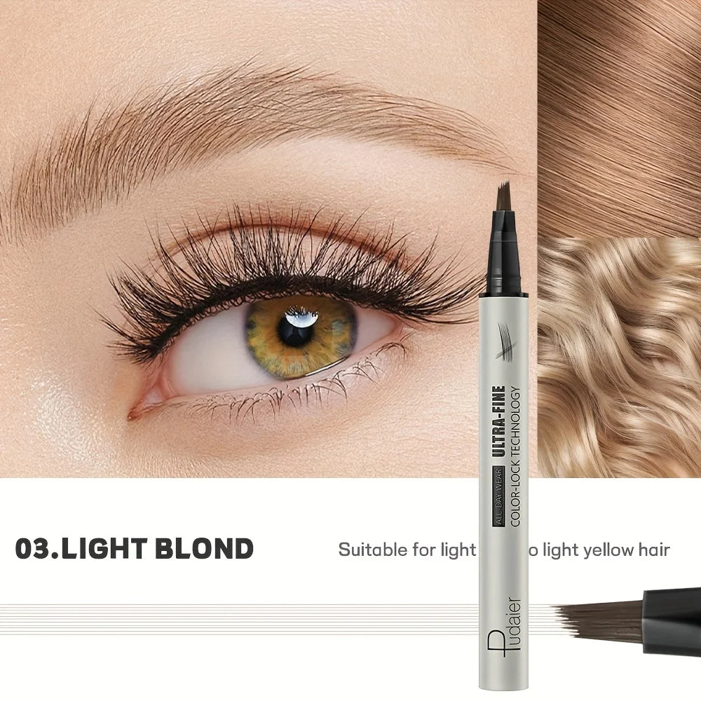 Waterproof Eyebrow Pencil - Quick Shape, Ultra-Fine Natural Look, Waterproof & Sweatproof, Lasting Makeup,  Eyebrow Setting