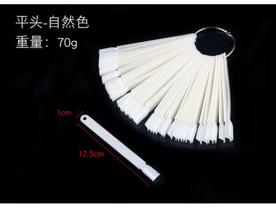 50Pcs/Set Nail Tips Colors Display Tools color plate practice nail plate fan-shaped Manicure Tools