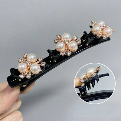 Double Layer Braided Hairpin Broken Hair Fixed Clip Women Girls Korean Fashion Hairpin Headband Hairpin Lazy Styling Accessories