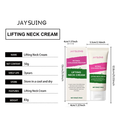 Collagen Neck Cream Anti Aging Reduces Wrinkles Lines Improve Double Chin Sagging Lifts Tightens Brighten Skin Beauty Neck Cream