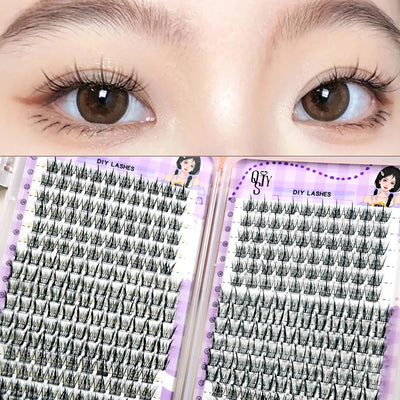 QSTY 32 Rows High Quality Beauty Eyelash Book Eyelash Extension 192-384 PCS Lash Cluster Individual False Eyelashes Clusters