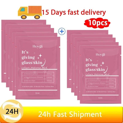 1/3/5/10PCS Collagen Face Mask Moisturizing Oil-Control Brightening Skincare Hydrating Shrink Pores Sheet Mask Beauty Skin Care