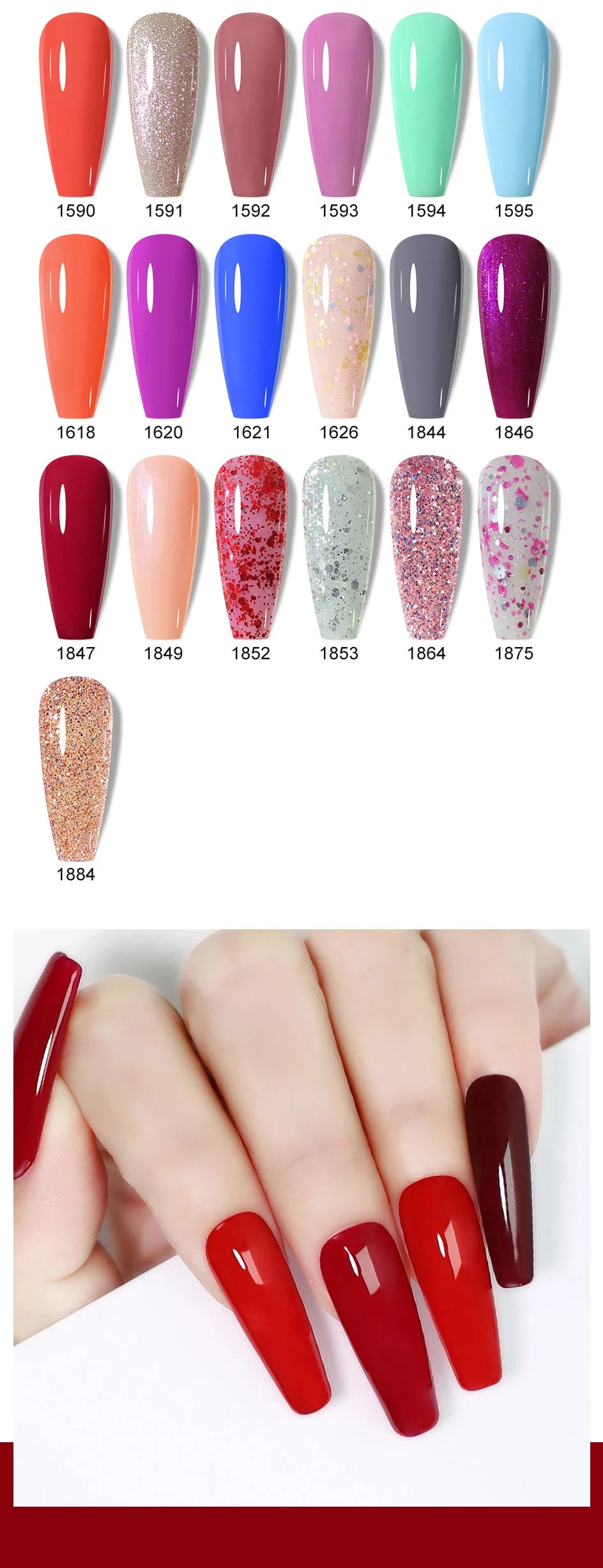 Clou Beaute Nail Gel Polish Kit 15ml Soak Off UVLED Nails Varnish Semi Permanent Nail Art Gels Lacquer Top Base Coat Gel Lacquer