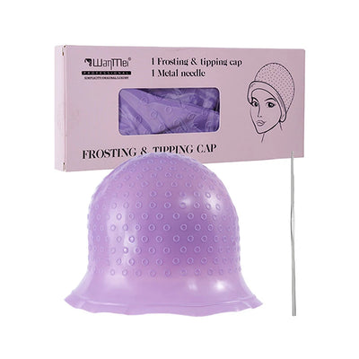 Hair Coloring Highlighting Cap Reusable Silicone Highlight Cap Pull Through Caps For Hair Dying Frosting Cap With Hook