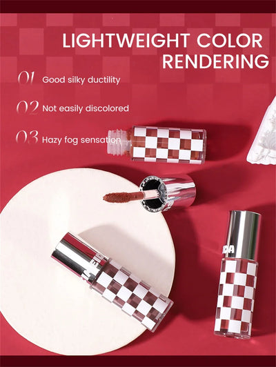 6 Color Punk Dark Red Lip Gloss Matte Lipstick Lasting Waterproof Smoky Dark Nude Purple Durable Natural Lip Tint Korea Makeup