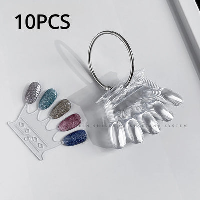 NEW Fan Shape Display False Nail Art Color Card Nail Art Tip Gel Polish Stand Template Sample Stand Nail Polish Practice Palette
