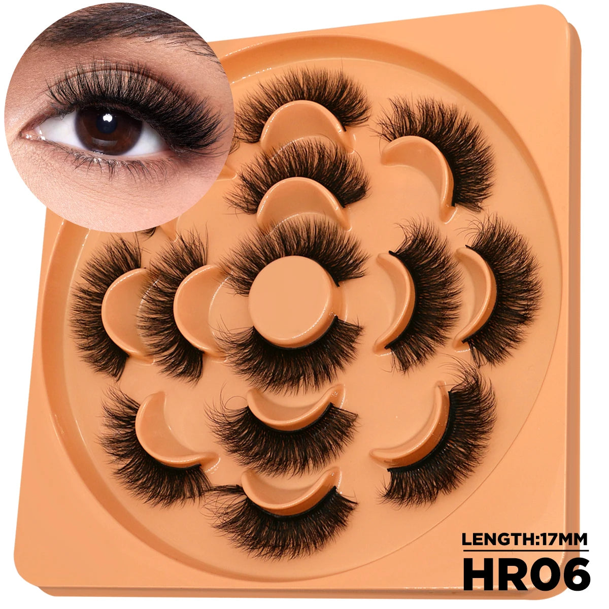 GROINNEYA 3D Fluffy False Eyelashes Look Soft Cat Eye Eyelashes Cosmetics Thick Curled Mink Eyelashes lashes Extension  Makeup