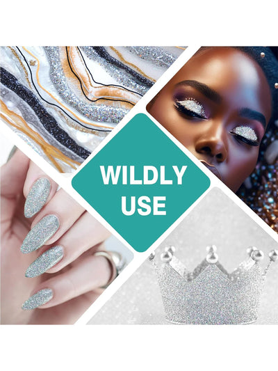 6Bottles Iridescent  Fine Glitter Series Powder Resin Supplies Glitters (10g) Flake Crafts Sequins Epoxy Chips Flakes for Tumble