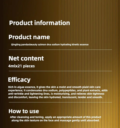 Salmon DNA Light Energy Anti- Wrinkle  Serum Fade Fine Lines Facial Moisturizing brightning Anti Aging Firming Skin Care