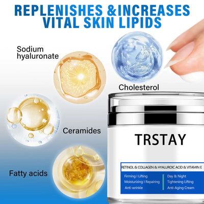 Triple Lipid Peptide Cream, Anti-Aging Triple Lipid Restore Cream with Ceramide Face Moisturizer and Skin Barrier Repair