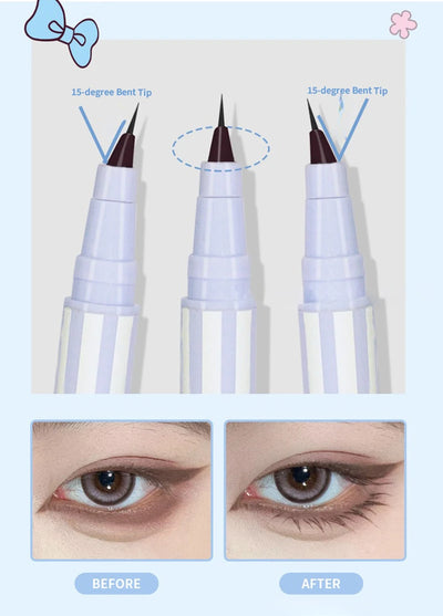 Slanting Ultra-thin Lower Eyelash Eyeliner Pen Liquid Waterproof Tea Grey Smooth Lying Silkworm Eyes Liner Pencil Makeup Tool