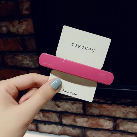 Morandi Color Spring Hair Clip Women Girls Temperament Ponytail Hairpin Korean Colorful Matte Barrettes Hair Styling Accessories