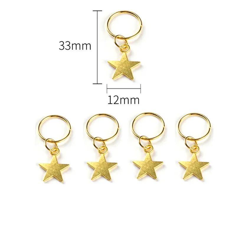 5pcs/bag Hair Braid Bead Butterfly Dreadlock Beads Ring Braiding Hair Sparkly Hair Styling Tool Bohemian Braid Hairs Accessories