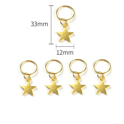 5pcs/bag Hair Braid Bead Butterfly Dreadlock Beads Ring Braiding Hair Sparkly Hair Styling Tool Bohemian Braid Hairs Accessories