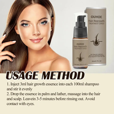 Hair Growth Serum Spray Ginger Anti Hair Loss Treatment Products Repair Nourish hair Roots Fast Regrowth Men Women