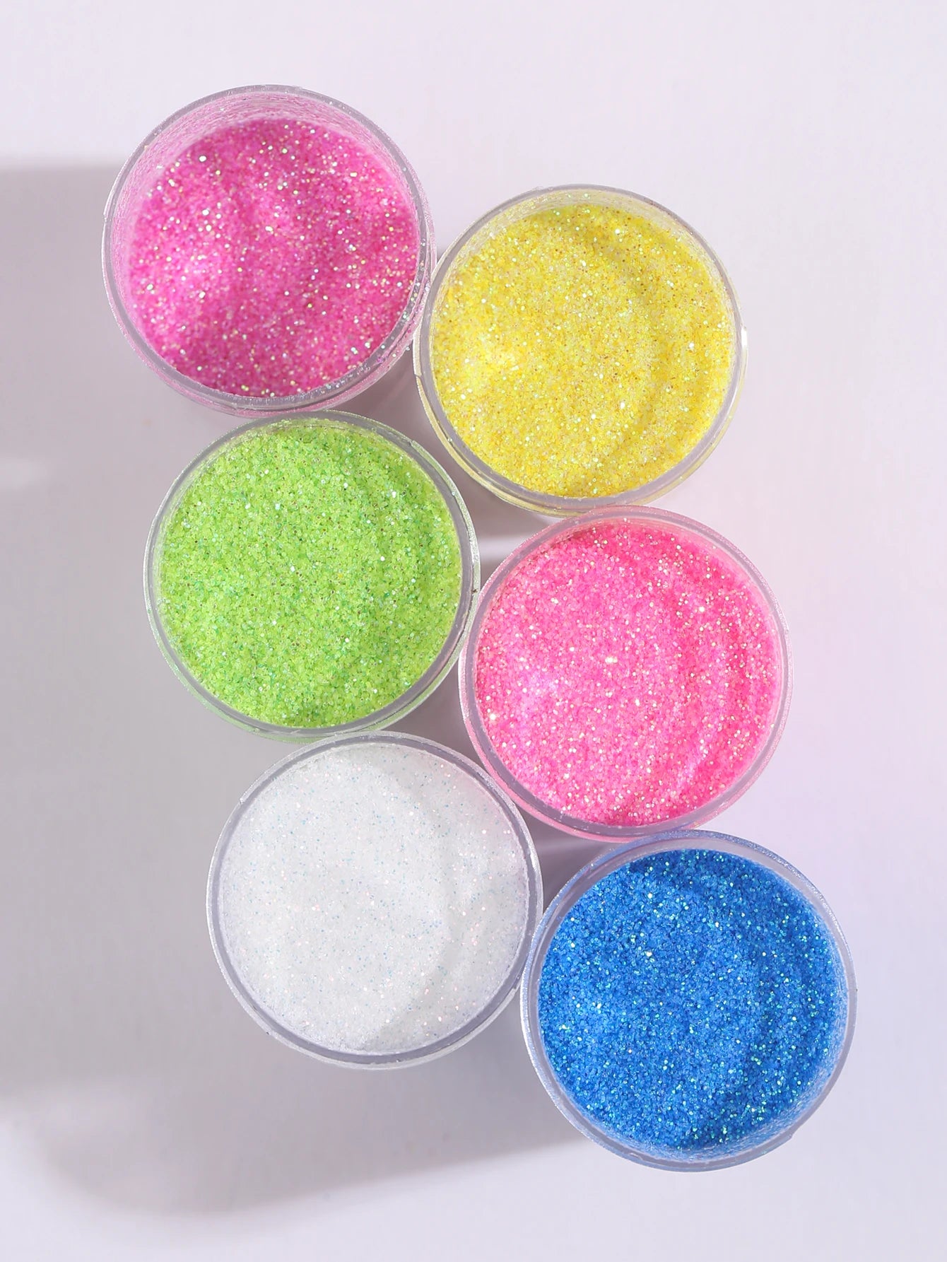 6Bottles Iridescent  Fine Glitter Series Powder Resin Supplies Glitters (10g) Flake Crafts Sequins Epoxy Chips Flakes for Tumble