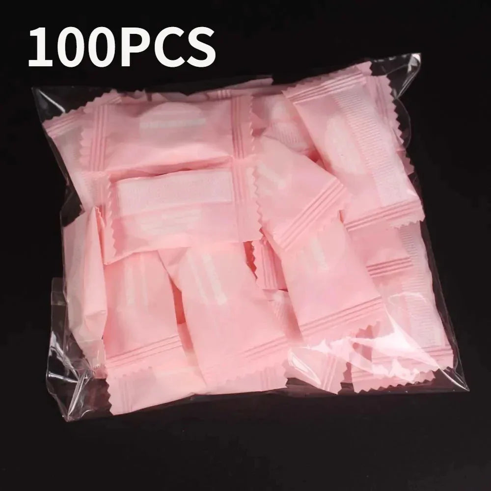 100pcs Mini Compressed Towel Disposable Capsules Towel Magic Face Care Tablet Outdoor Travel Cloth Wipes Paper Tissue Mask