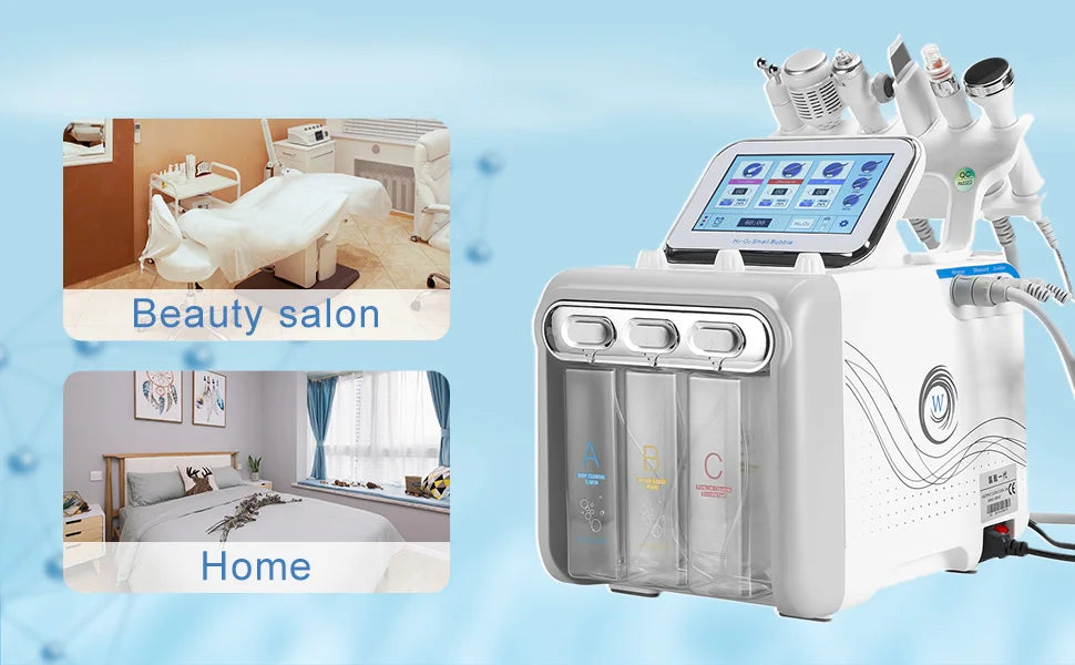 6 in1 Hydro Water Oxygen Jet Peel Machine Oxy Spray Facial Machine Cleaning RF Lifting Dermabrasion Skin Care Beauty Device Spa