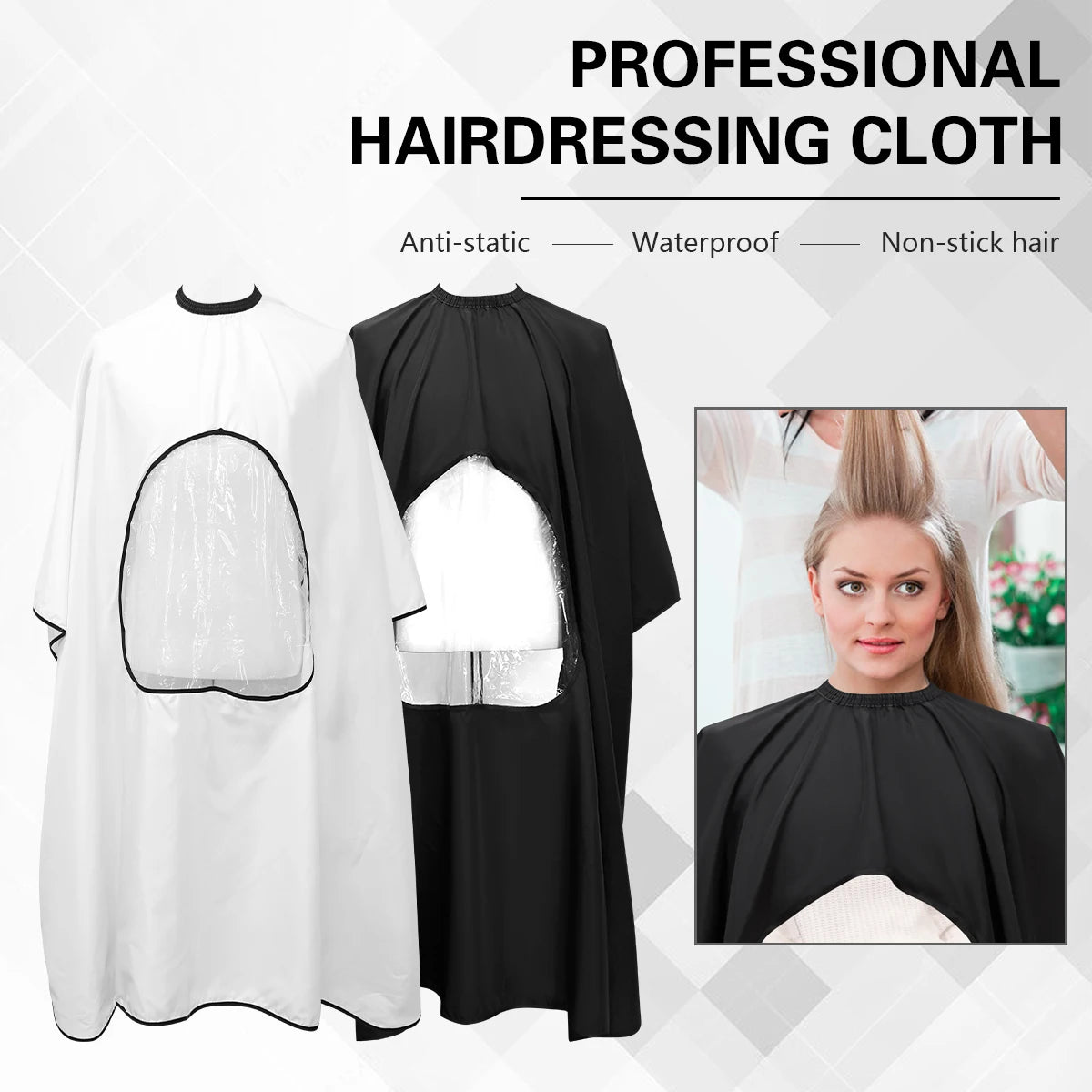 Barber Hairdresser Aprons Transparent Anti static Haircut Capes Waterproof Aprons Eagle Shawls Salon Barbershop Tools