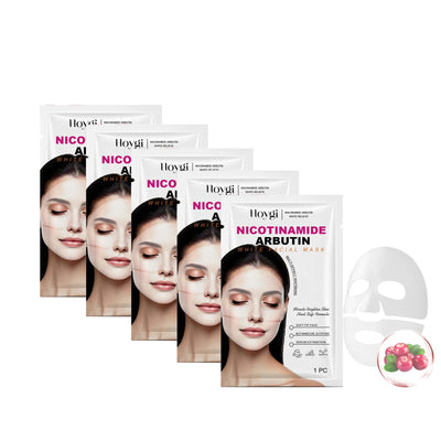 Niacinamide Arbutin Hydrating Mask Deep Hydrating Shrink Pores Firming Refreshing Brightening Facial Sheet Mask for Glowing Skin