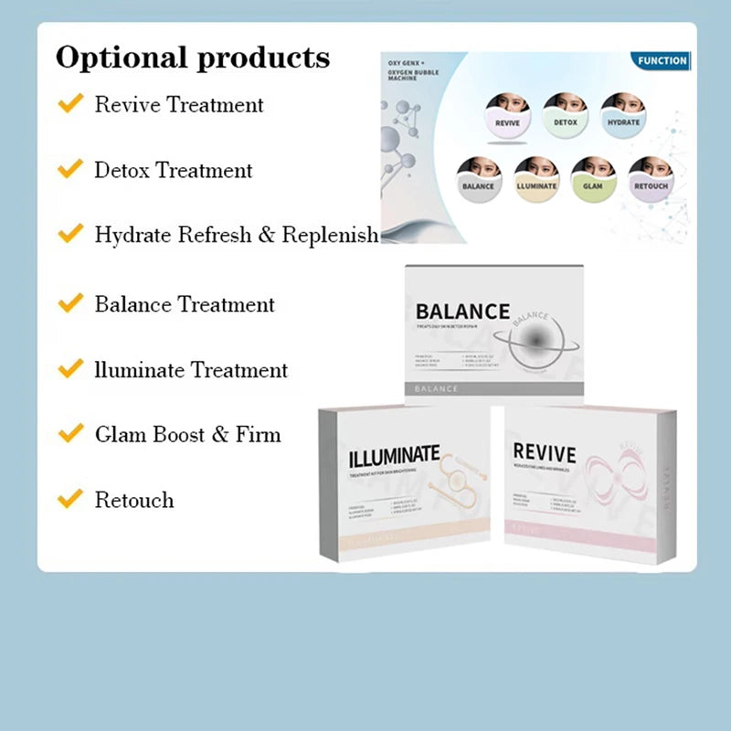 Professional CO2 Oxygen Facial Device Skincare Bubble Machine Hydro Dermabrasion 3 In 1 Facial Electric Massager Skin Cleansing