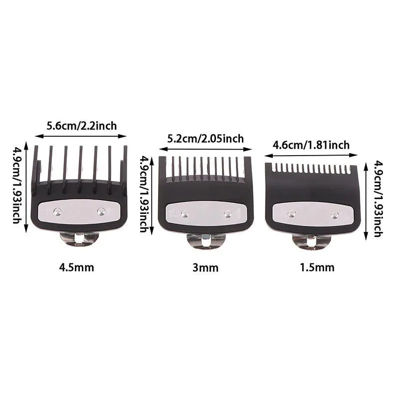 1/3/5Pcs Hair Clipper Guards Guide Combs Trimmer Styling Tools Attachment Compatible 1.5mm 3mm 4.5mm