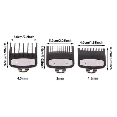 1/3/5Pcs Hair Clipper Guards Guide Combs Trimmer Styling Tools Attachment Compatible 1.5mm 3mm 4.5mm