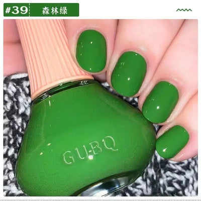 45 Colors Nail Polish Oil-based Nails Polish No-bake Quick Dry Non-tear Small Glitter Nail Gel Transparent Red Nail Art