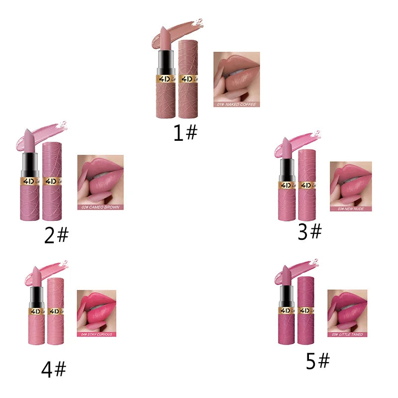 12 color lipstick matte fog lipstick lip glaze waterproof, non fading, non stick cup, suitable for goddess