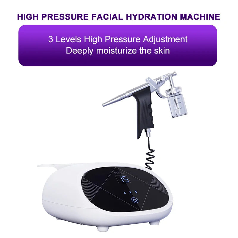 VLVEE Professional Face hydration device 3 Gears High Pressure adjustment Moisturize the skin Desktop handheld spray gun HomeUse