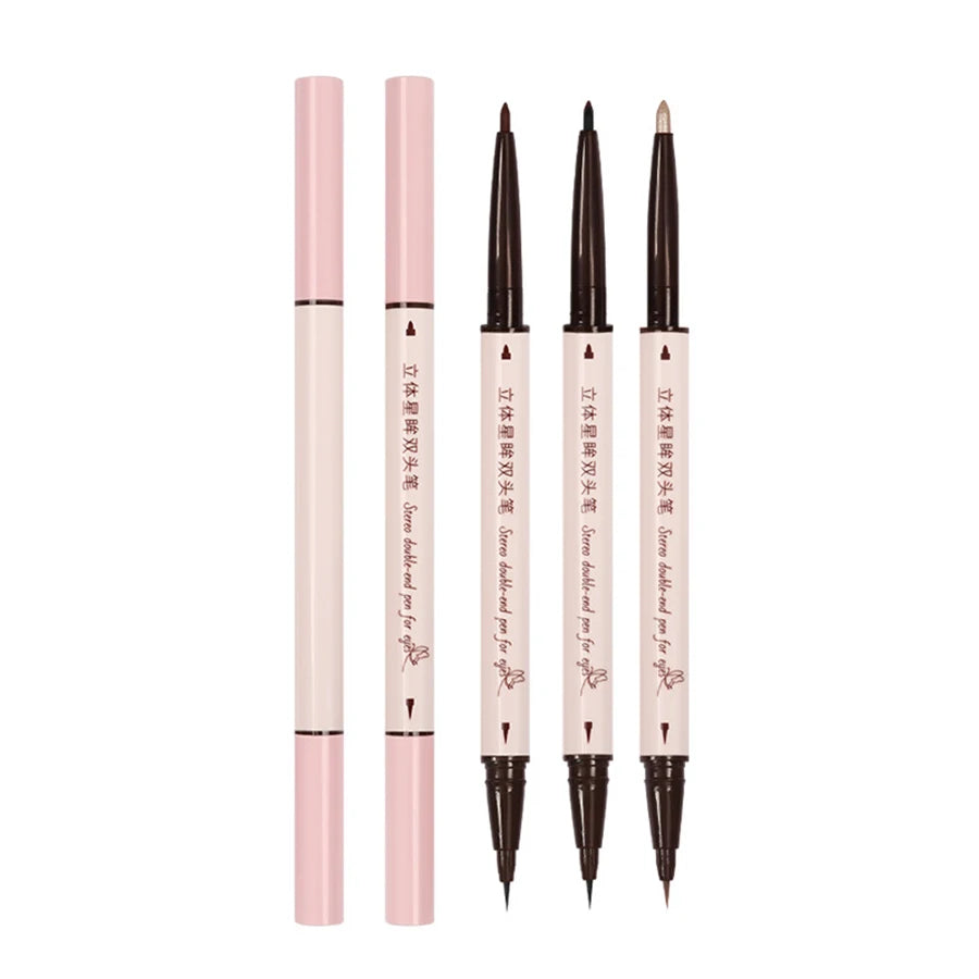 Eyeliner Double Head Pen For Smooth And Delicate Eye Makeup  Quick Drying Film Forming Waterproof And Sweat Proof Eye Makeup